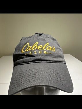 Cabela's Dark Gray Baseball Cap with Yellow Embroidered Logo